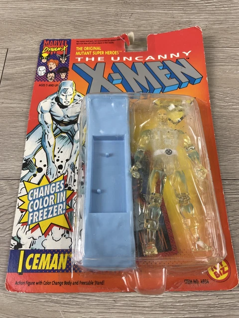 Marvel X-Men Iceman With Changes Color in Freezer Action Figure ToyBiz Vtg NEW
