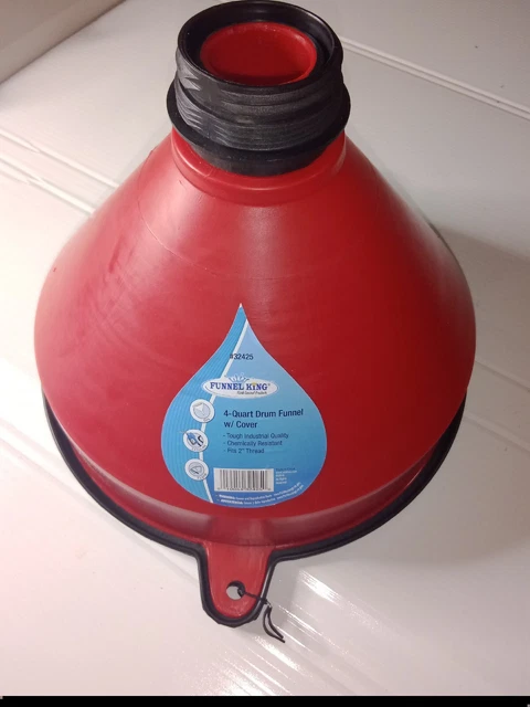Funnel King 32425 /  4-Quart Drum Funnel W/Cover *Free Shipping*