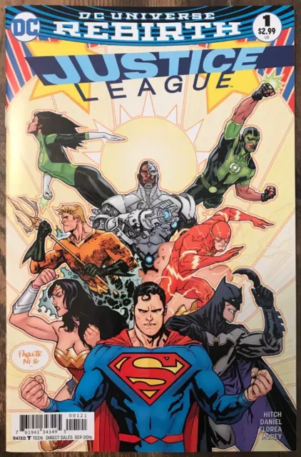 Justice League #1 Hitch Superman Batman Wonder Woman Rebirth Variant B NM/M 2016