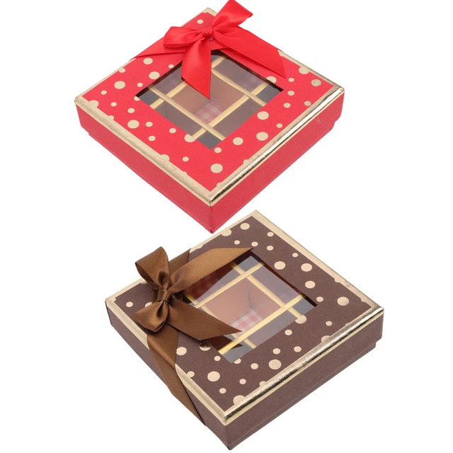 2 Pcs Süßigkeiten-Boxen Schokoladenschachtel Cupcake-Halter Trüffel
