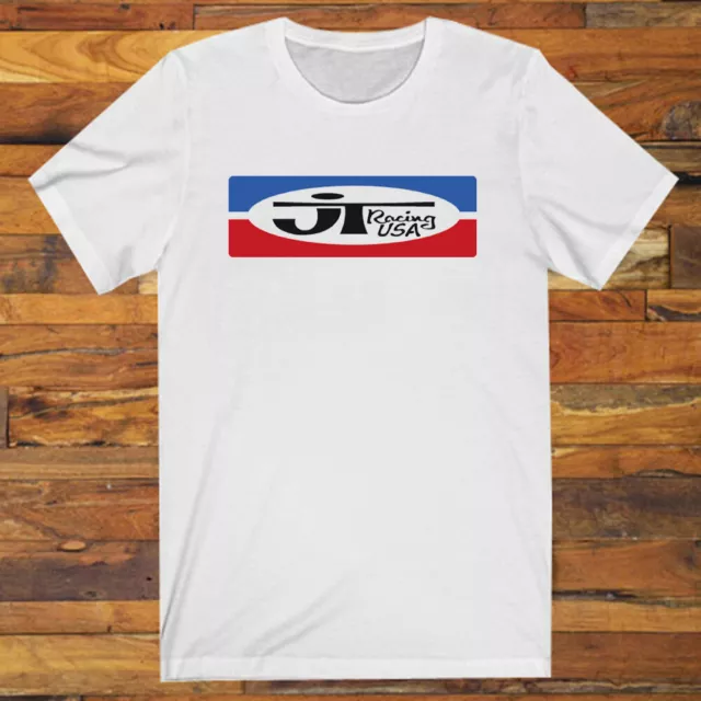 JT Racing USA Logo Men's White T-Shirt Size S to 5XL
