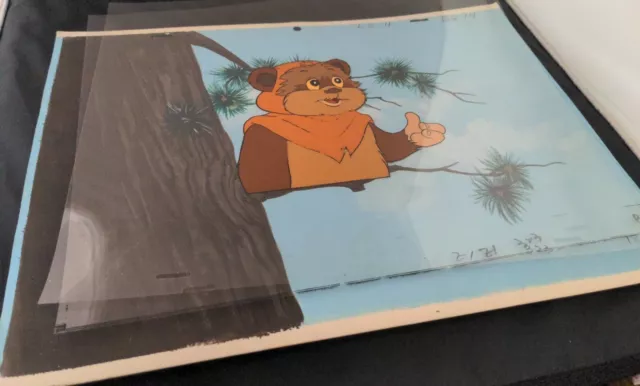 VINTAGE EWOKS animation cels BACKGROUND production art  Star Wars Animated I1