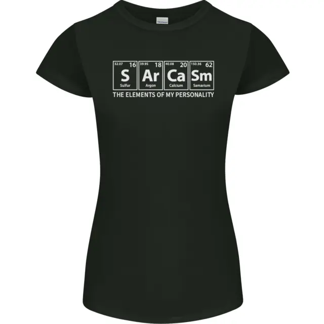 Sarcasm the Elements Personality Funny ECG Womens Petite Cut T-Shirt