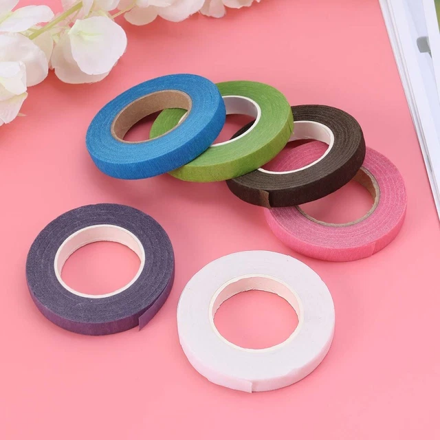 6 rollos cinta envolvente de tallo cinta de flores cinta adhesiva de color flores secas
