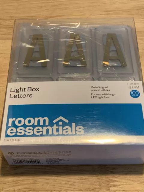 Room Essentials - Light Box Letters - Metallic Gold