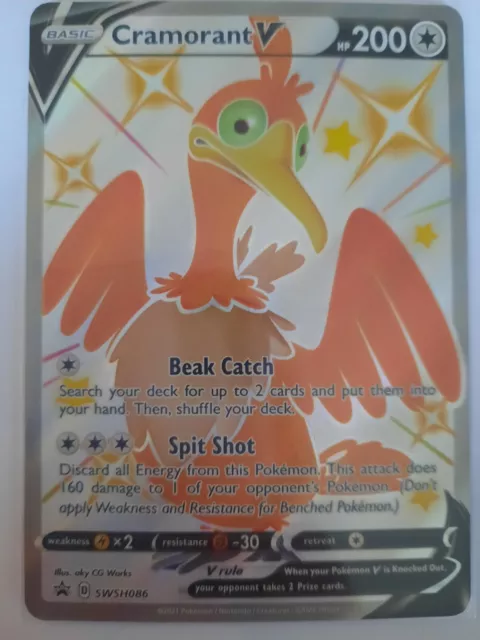 SWSH086 Cramorant V Black Star Promo: Pokemon Trading Card Game Shining Fates