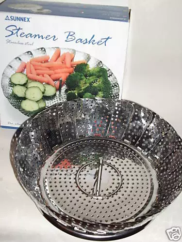 Sunnex Stainless Steel Folding Steamer Basket 28cm Large 2060