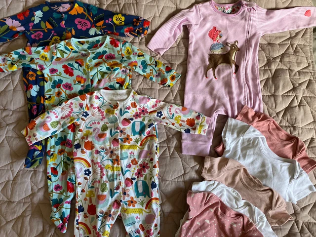 Baby Girl Bundle 6-9 Months Sleepsuits Next Joules Babygrow
