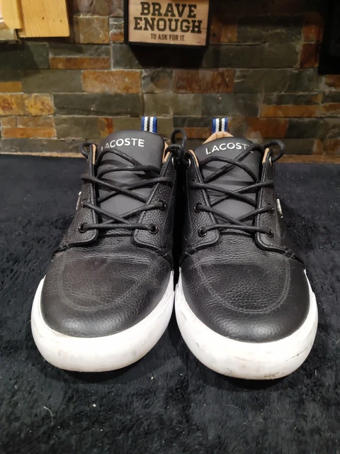 Lacoste Women's Black Leather Sneakers Size 8