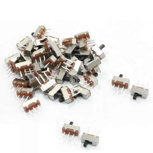 100Pcs SS12D00G3 2 Position SPDT 1P2T 3 Pin PCB Panel Mini Vertical Slide Switch