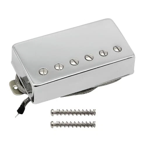 FLEOR Alnico5 Micro Humbucker pour guitare Micros à chevalet chromés compatib...