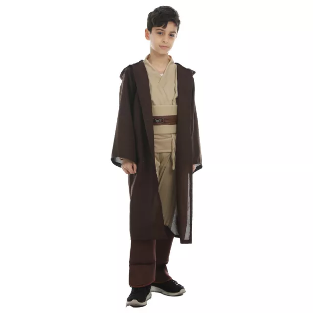 Kids Star Wars Obi Wan Kenobi Jedi Knight Cosplay Costume Boys Outfit