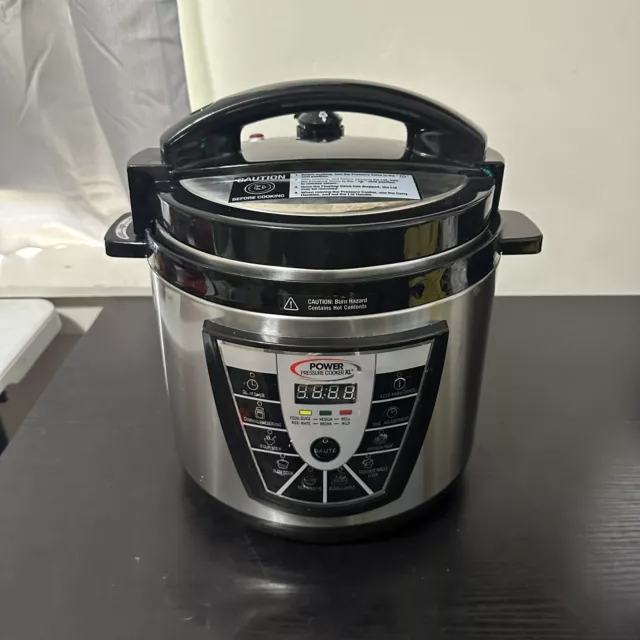 POWER PRESSURE COOKER XL 6 Quart Model #PPC771 Silver Black Stainless Steel 2017