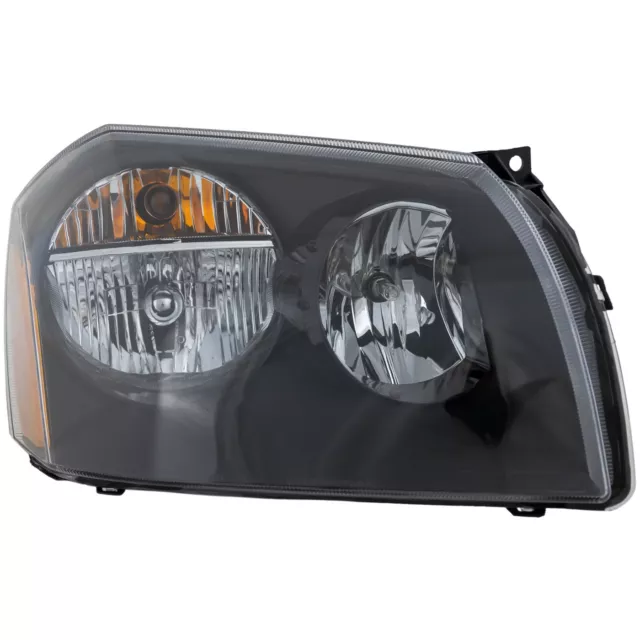 Headlight For 2005 2006 2007 Dodge Magnum Right Black Housing With Bulb