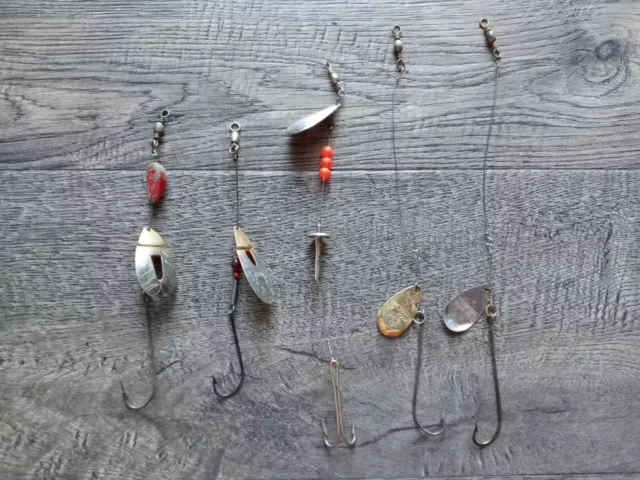 5 VINTAGE PIKE & BASS SPINNERS Fishing Lures: Tom's Tackle