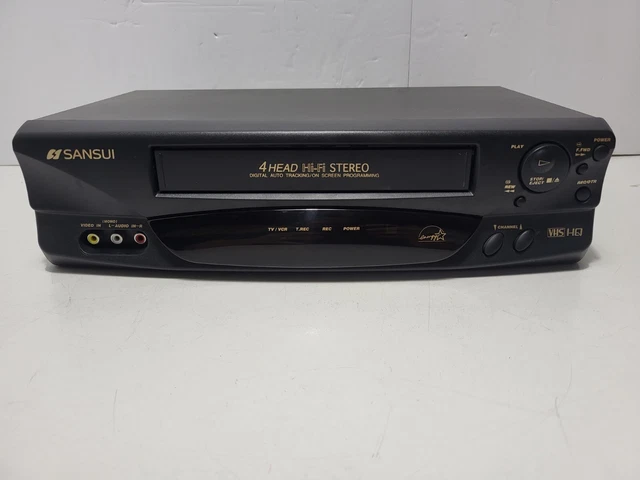 SANSUI VHF6010D DIGITAL Auto Tracking VHS Player VCR Recorder Tested ...