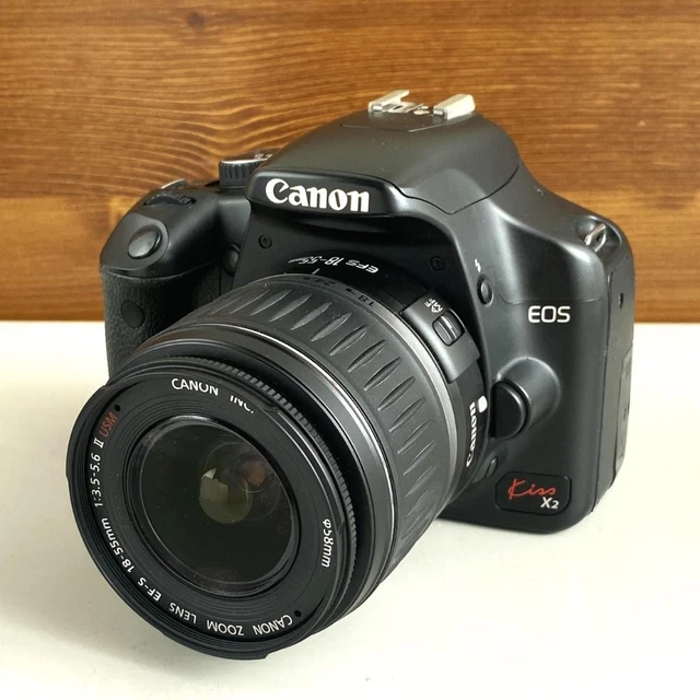 CANON EOS KISS X2 DSLR Camera with EF-S 18-55mm Lens Set for