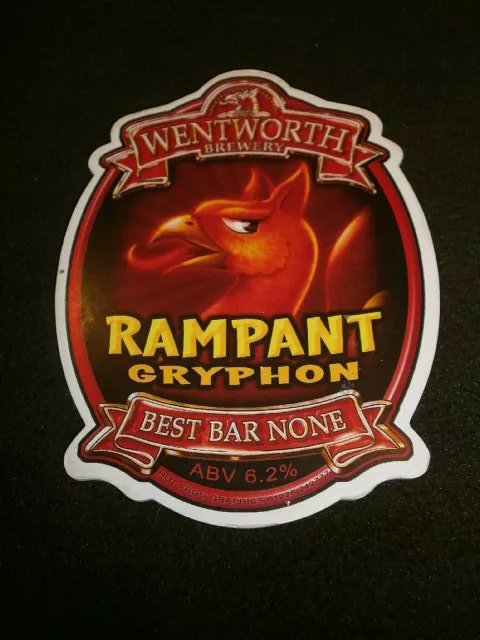 Beer Pump Clip - Wenworth Rampant Gryphon