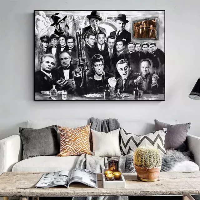 Movie Gangsters Godfather Goodfellas Canvas Painting Wall Art for Home Decor