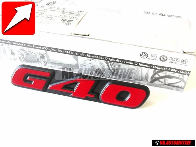 Genuine VW G40 Front Grill Badge Emblem Red - 871853679D QN5