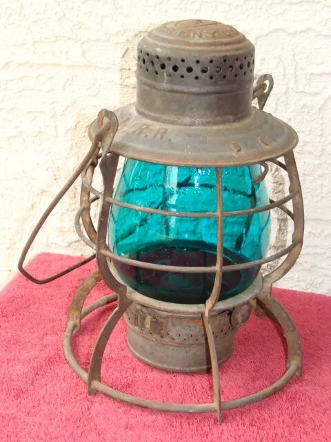 Long Island Railroad Lantern Dietz Vulcan Blue Globe Railway New York Train Lamp