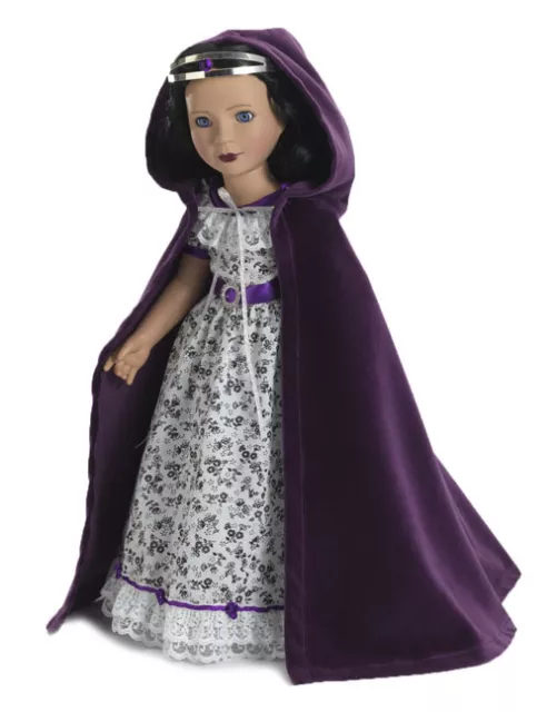 Doll Clothes 18" Royal Cloak Deep Purple Crown Carpatina Fit American Girl Dolls