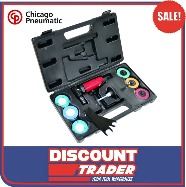 Chicago Pneumatic Compact / Mini Lightweight Angle Die Grinder Kit - CP875K
