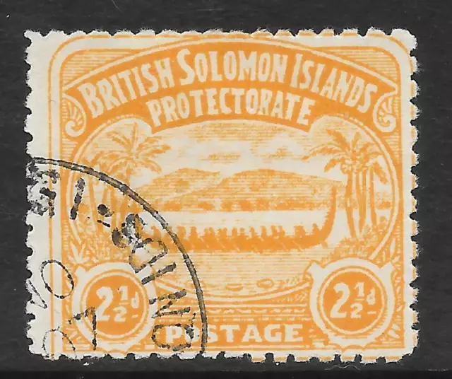 British Solomon Islands 1907 2½d. Orange-Yellow SG 4 (Fine Used)