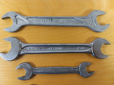 Lot of 4 Vintage Open End Wrenches Forged in USA Westline Barcalo 2