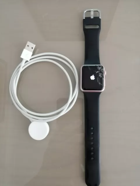 APPLE WATCH SERIES 1 38mm WR IPX7 Aluminium Rose Gold Cracked Screen 43.95 PicClick UK