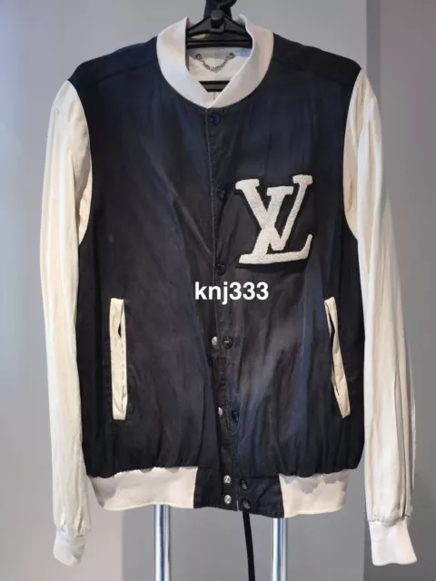 Louis Vuitton Multi-Patches Mixed Leather Varsity Blouson Milky White Men's  - FW22 - US