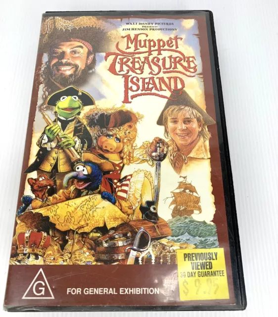 The Muppets Treasure Island Kermit VHS Rated G