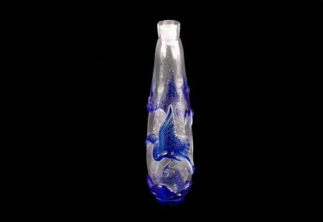 Eine Antike Chinesische Überfangglas / Glas Snuff Bottle , China , 19. Jh. Qing