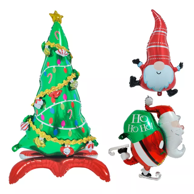 Merry Christmas Balloon Christmas Tree Decorative Balloon Santa Shaped Balloon