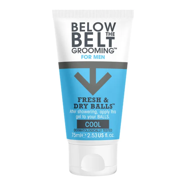 Below The Belt Grooming Fresh & Dry Balls Deodorant Gel Cool Mint Scent 75ml