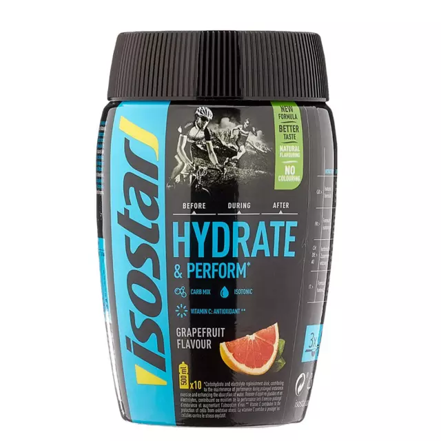 Isostar Hydrate und Perform Grapefruit Flavour bebidas en polvo 400g