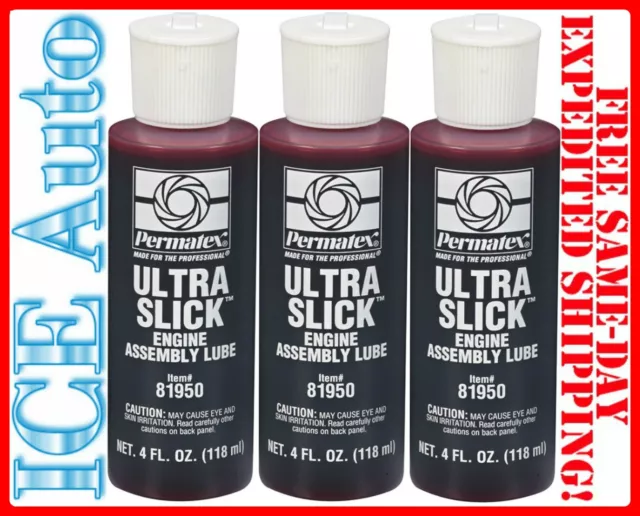 3 PACK - 81950 Permatex Engine Assembly Lube Pre-Lubricant 4 oz (3 BOTTLES)