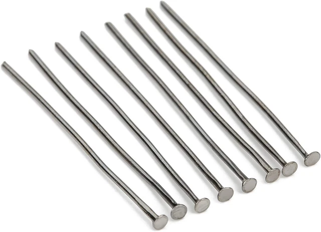 3000 pieces ~ 1" Gunmetal Flat Head Pins of29