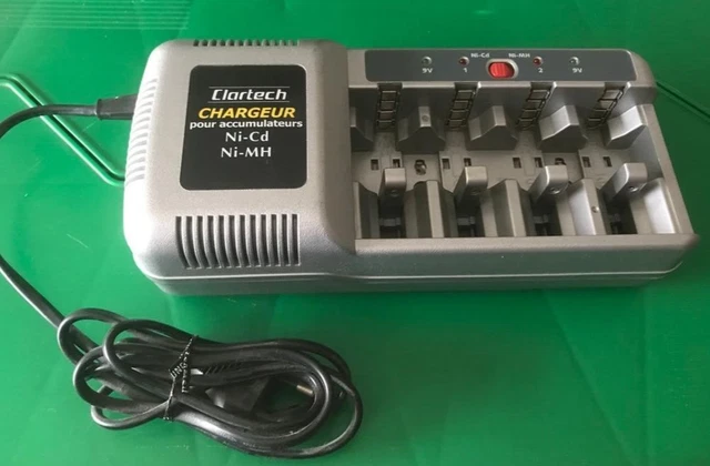 Chargeur Intelligent Pour Batteries Ni-MH Ni-Cd - Tensions 2.4V 3.6V 4.8V 12V, Neuf, Prise EU