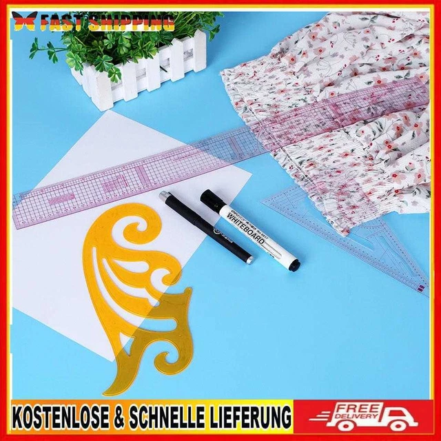 5Pcs/Set französische Kurve Styling Lineal gesetzt Lineal Maßstab Ärmel Arm fran