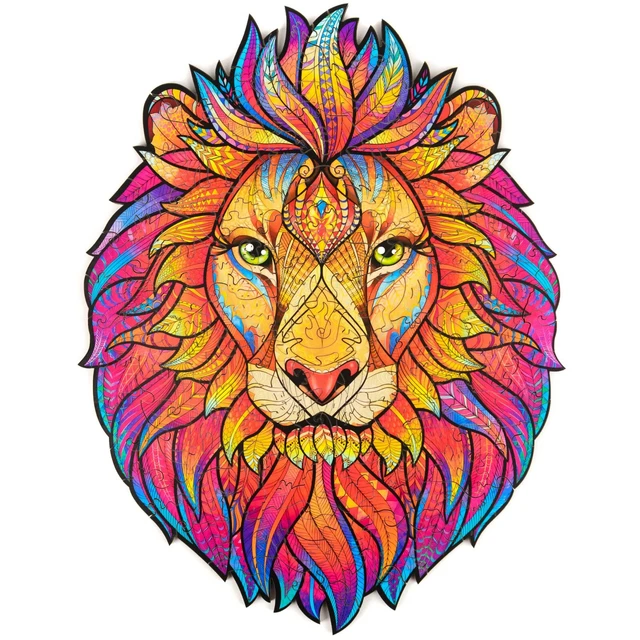 Unidragon Wooden Jigsaw Puzzles "Mysterious Lion" Wooden Puzzles Animals - S