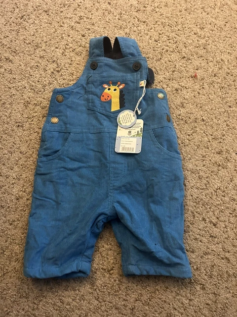 Frugi Giraffe cord dungarees 0-3 months
