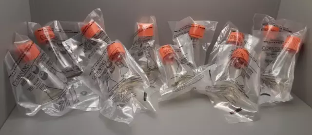 Corning Erlenmeyer Flask with Vent Cap 125 ml Sterile Lot of (11) Flasks 431143