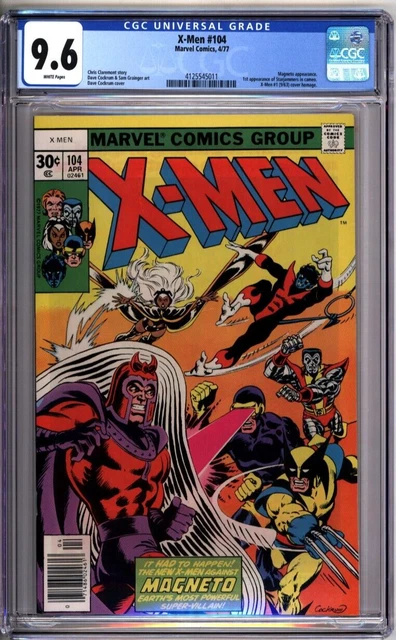 X-Men 104 CGC Graded 9.6 NM+ White 1st Cameo Starjammers Marvel Comics 1977