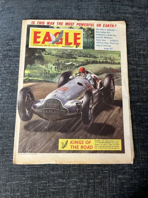 Eagle Comic 29/12/1962 - Manfred Von Brauchitsch W.154 Mercedes-Benz