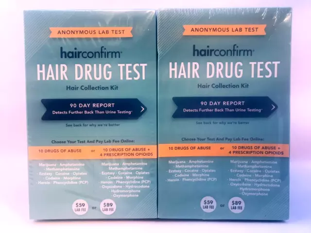 2 kit de colección de pruebas de drogas capilares HairConfirm 1 prueba detecta 90 días atrás 10 medicamentos