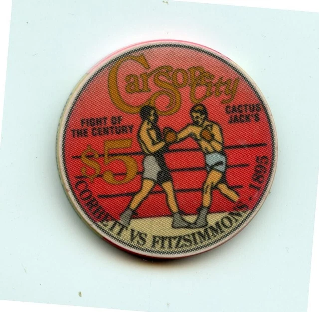 5.00 Chip from the Cactus Jacks Casino Carson City Nevada Boxing