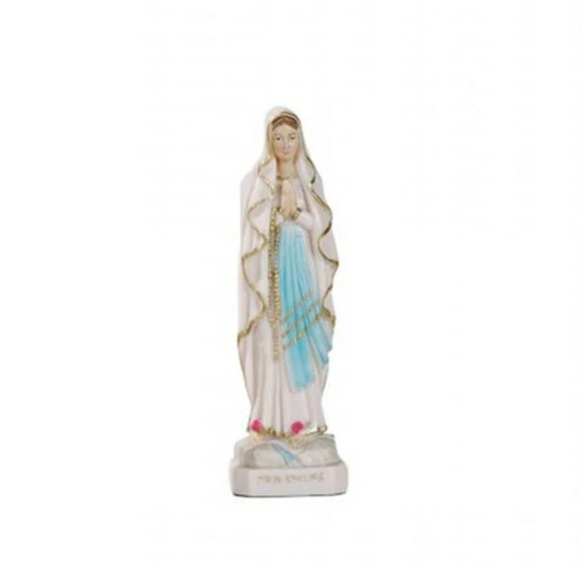 Statue de la Vierge de Lourdes de 30 cm (11,81 pouces) en résine marbrée décorée à la main, fabrication artisanale italienne - Canada