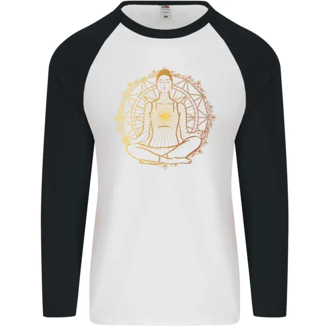 Spirituale Yoga Meditazione Pace Uomo L/S Baseball T-Shirt
