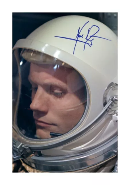 Neil Armstrong 2 Apollo 11 A4 Poster reproduction autograph with choice of frame